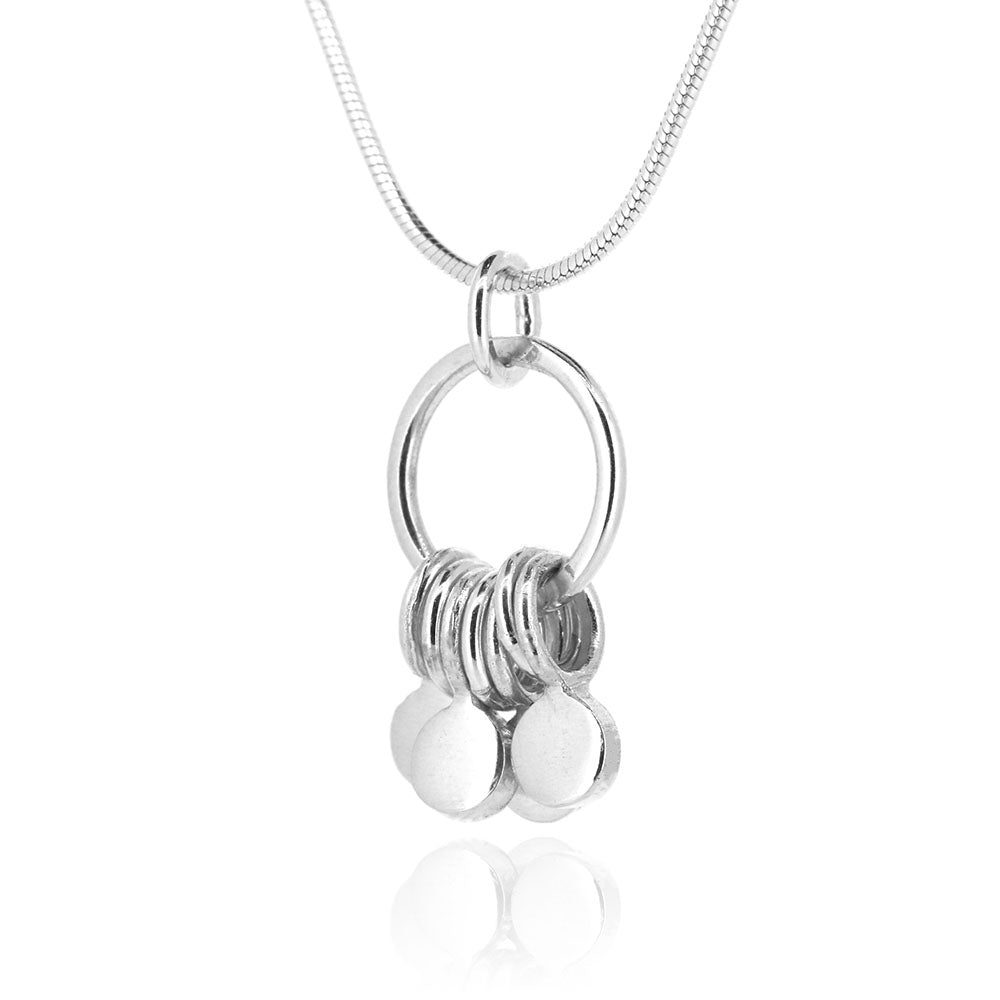 Festival Little Solid Disc Necklace - Sterling Silver Necklace