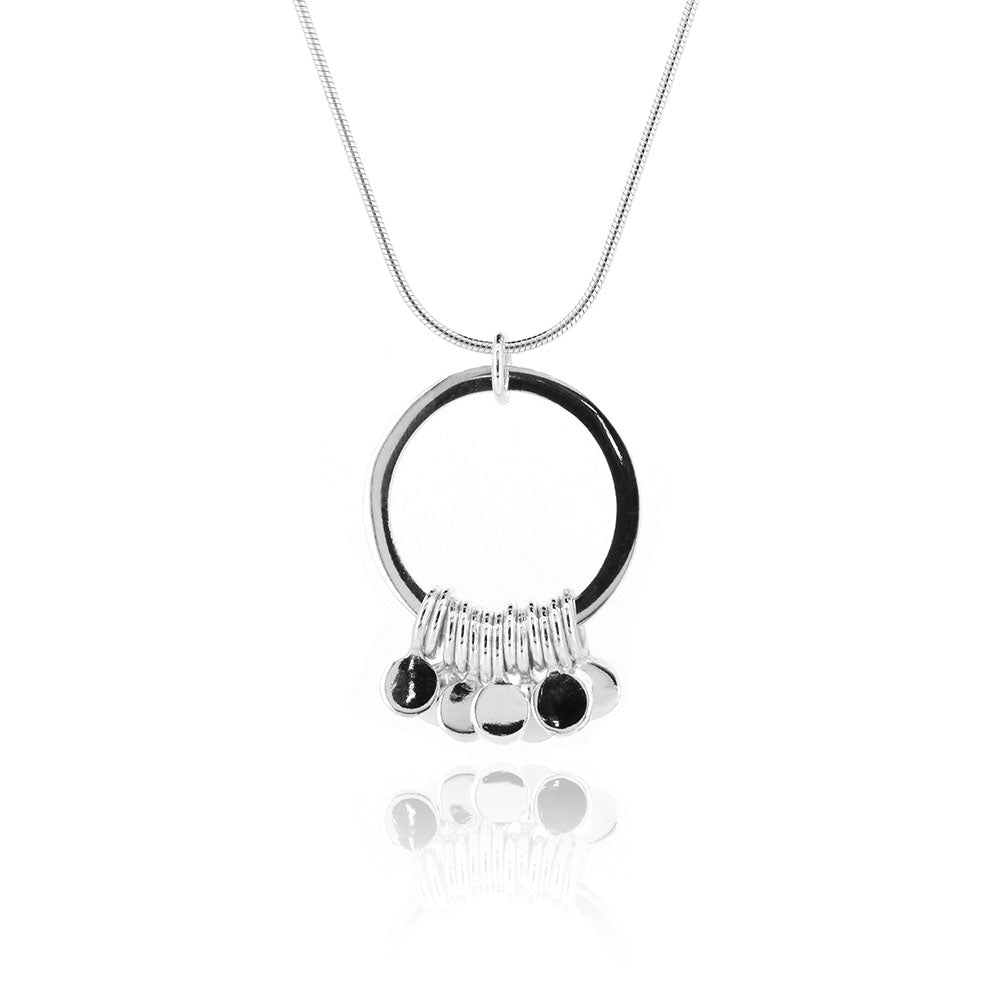 Festival Little Solid Disc Necklace - Sterling Silver Necklace