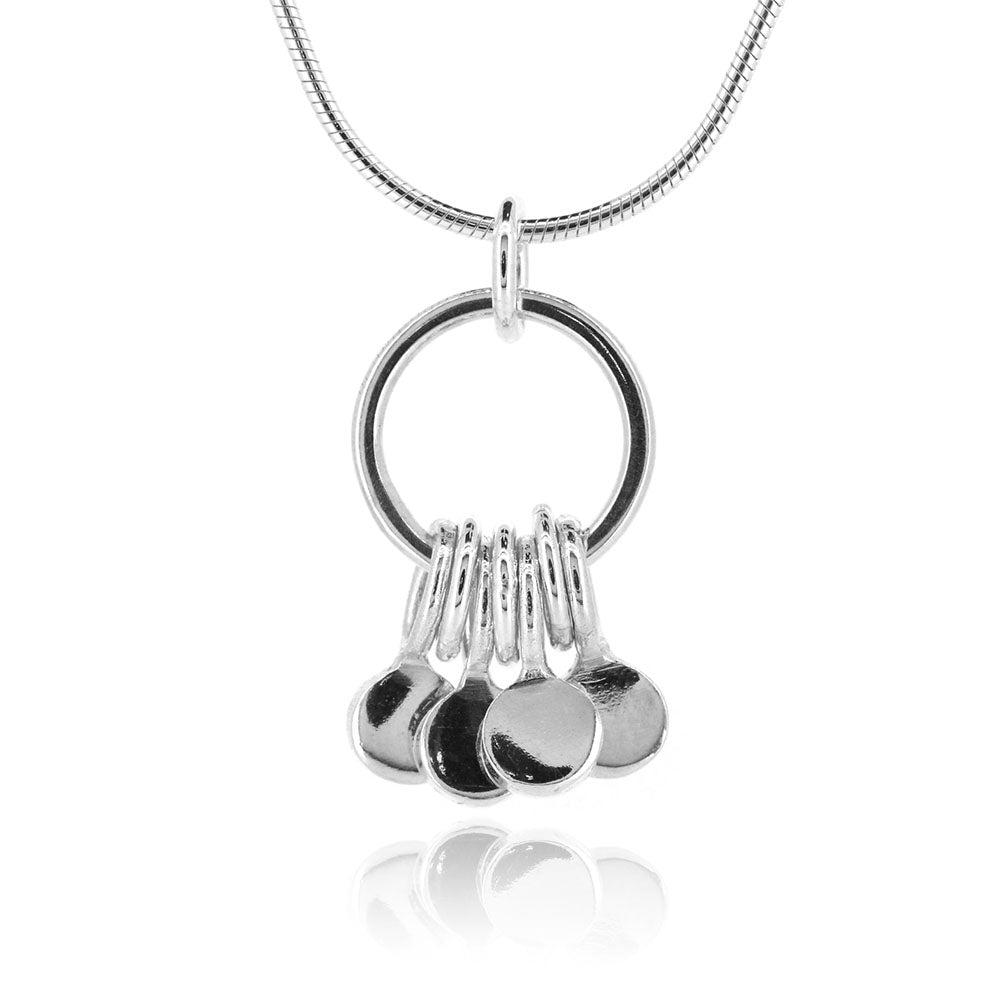 Festival Little Solid Disc Necklace - Sterling Silver Necklace