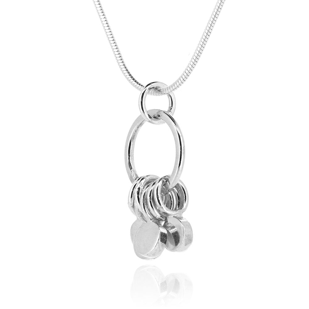Festival Little Solid Disc Necklace - Sterling Silver Necklace