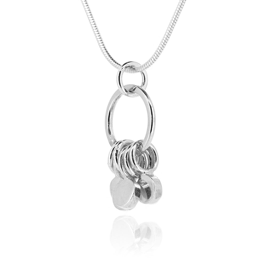 Festival Little Solid Disc Necklace - Sterling Silver Necklace
