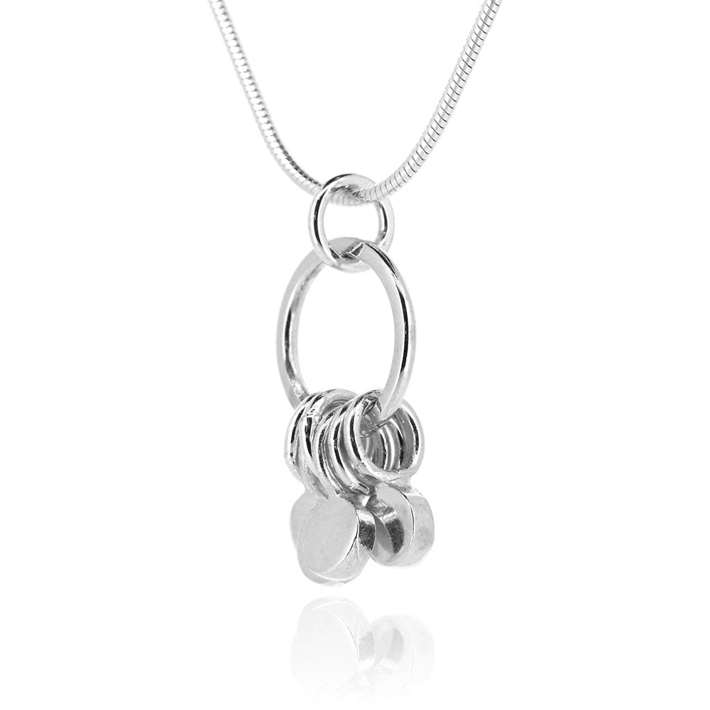 Festival Little Solid Disc Necklace - Sterling Silver Necklace