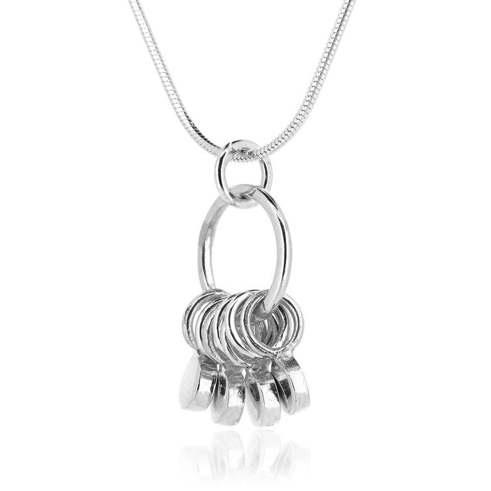 Festival Little Solid Disc Necklace - Sterling Silver Necklace