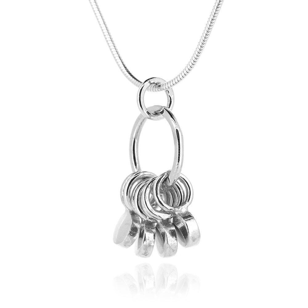 Festival Little Solid Disc Necklace - Sterling Silver Necklace