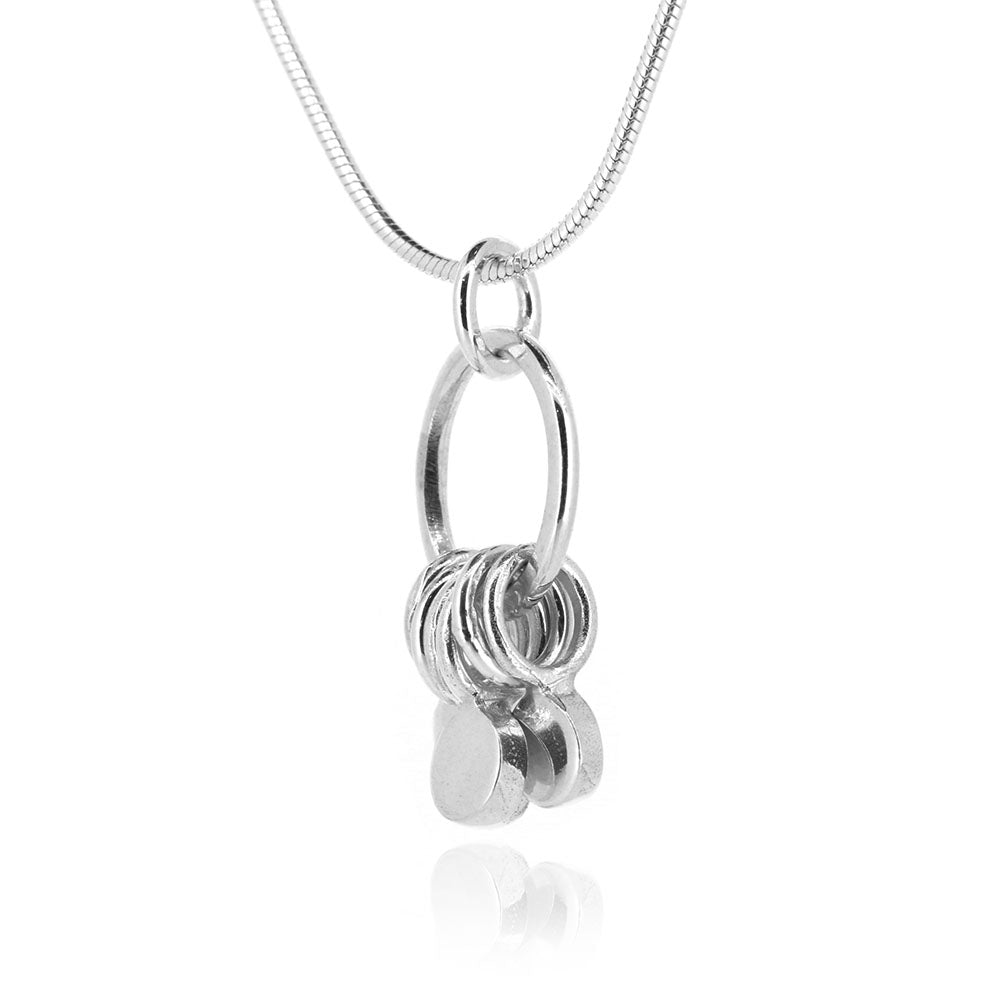 Festival Little Solid Disc Necklace - Sterling Silver Necklace