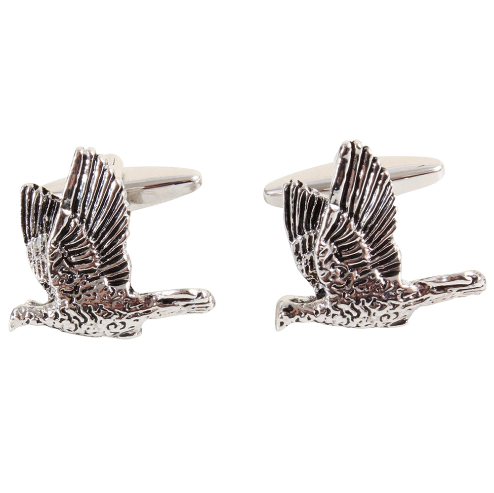 Cufflinks - Game Bird Burnished Rhodium Cufflinks