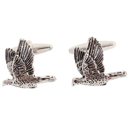 Cufflinks - Game Bird Burnished Rhodium Cufflinks