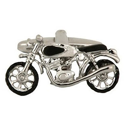 Cufflinks - Motor Bike Rhodium Plated Cufflinks