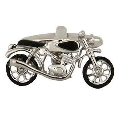 Cufflinks - Motor Bike Rhodium Plated Cufflinks