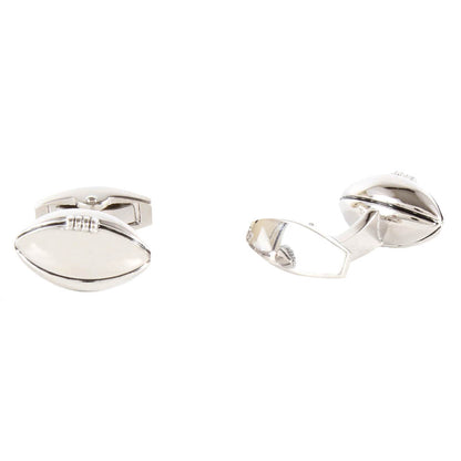 Cufflinks - Rugby Ball Rhodium Plated Cufflinks