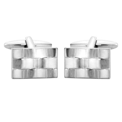 Cufflinks - Watch Bracelet Design Rhodium Plated Cufflinks