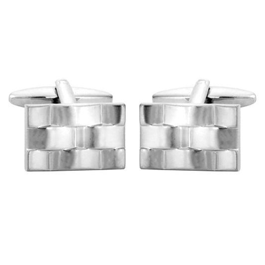 Cufflinks - Watch Bracelet Design Rhodium Plated Cufflinks