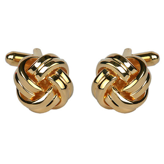 Cufflinks - Double Cord Gold Plated Cufflinks