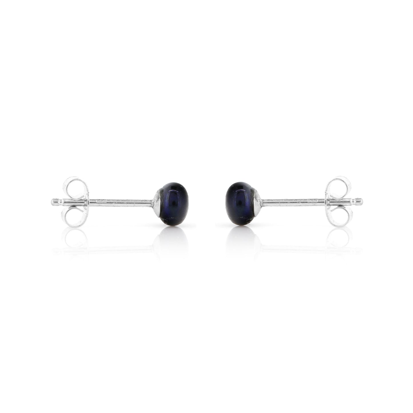 Alyssia Peacock Freshwater Pearl 4mm Stud Earrings - Sterling Silver