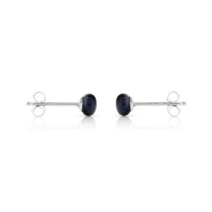 Alyssia Peacock Freshwater Pearl 4mm Stud Earrings - Sterling Silver