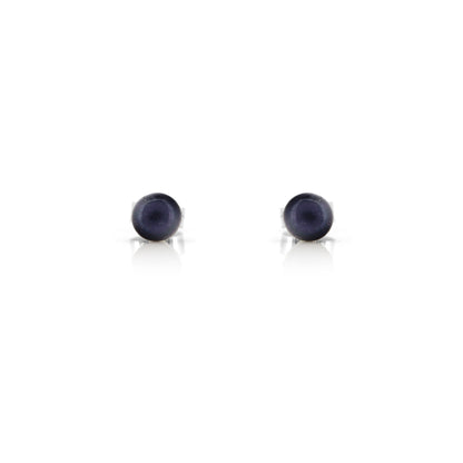 Alyssia Peacock Freshwater Pearl 4mm Stud Earrings - Sterling Silver