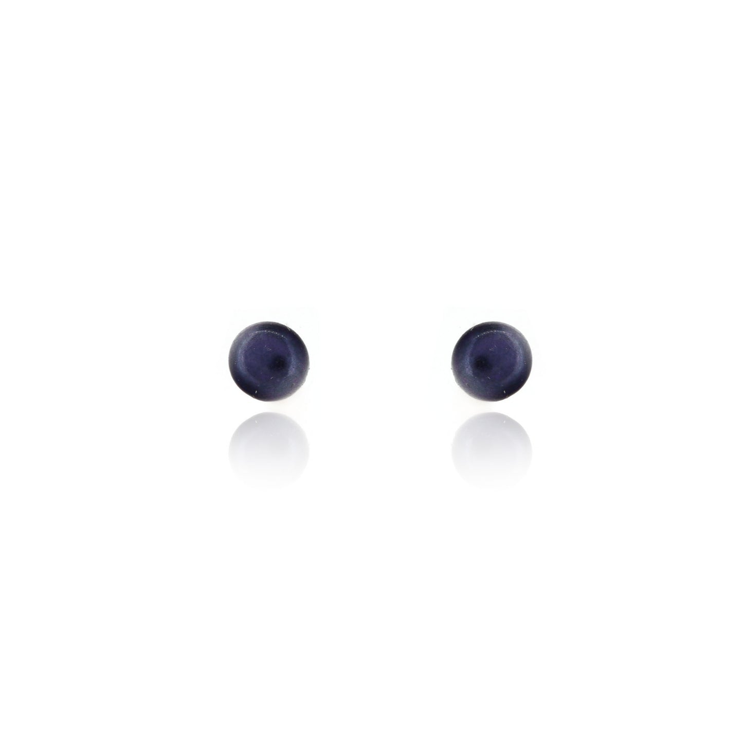 Alyssia Peacock Freshwater Pearl 4mm Stud Earrings - Sterling Silver