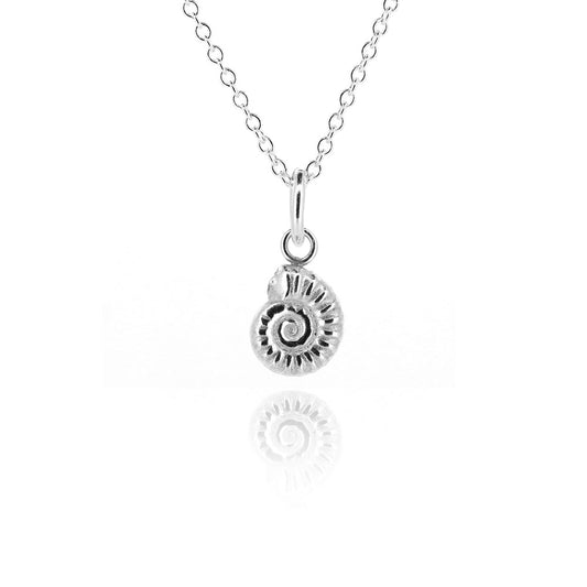 Ammonite Necklace - Sterling Silver Necklace