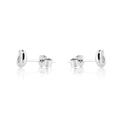 Ammonite Tiny Stud Earrings - Sterling Silver Stud Earrings