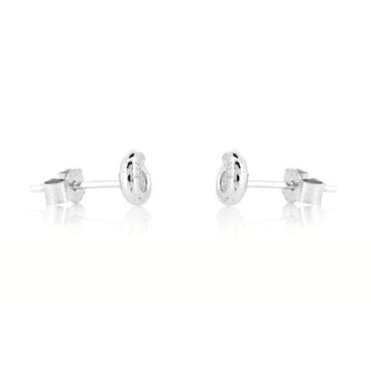 Ammonite Tiny Stud Earrings - Sterling Silver Stud Earrings