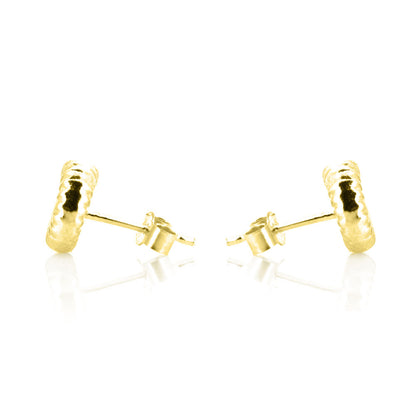 Ammonite Stud Earrings - Yellow Gold Vermeil Stud Earrings