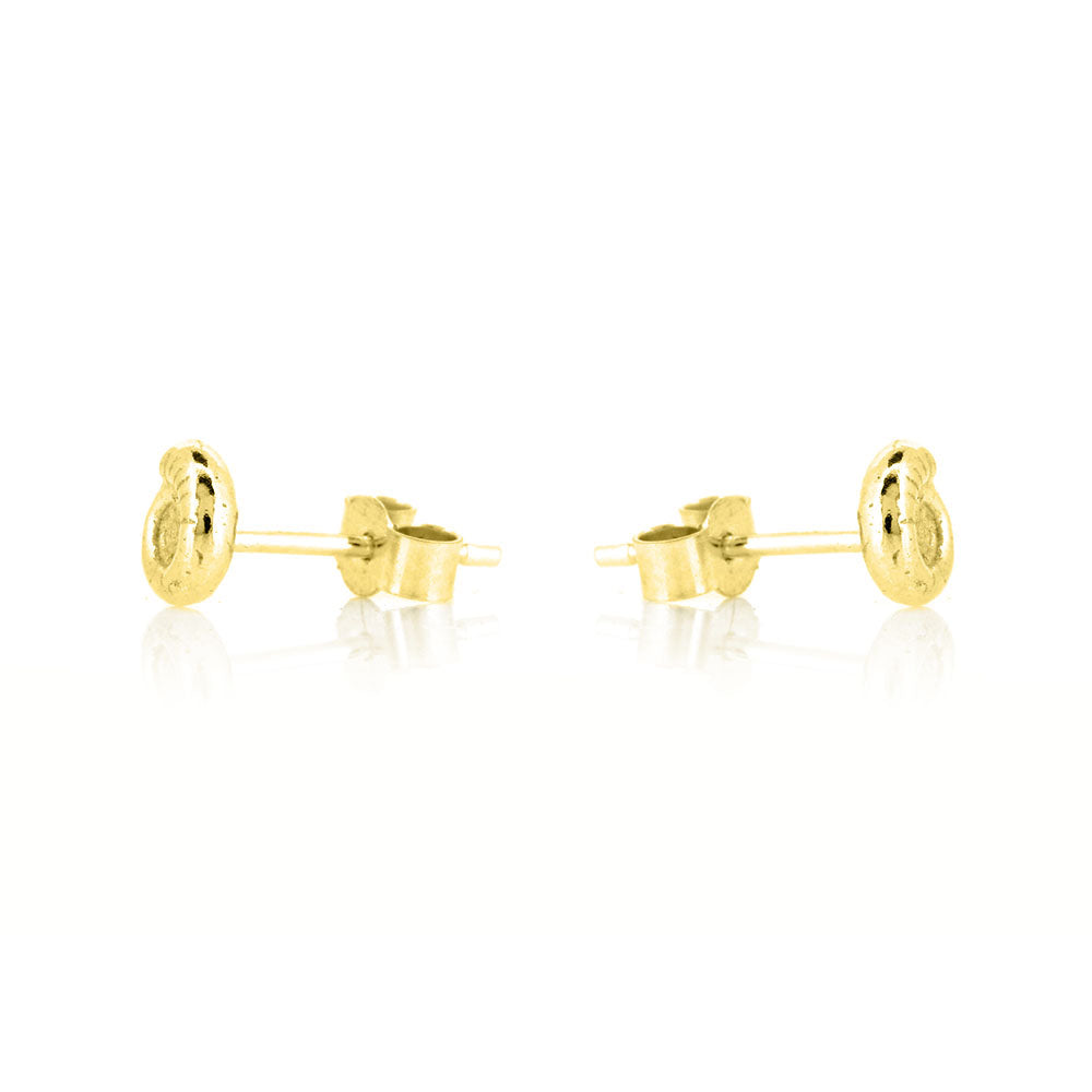 Ammonite Tiny Stud Earrings - Yellow Gold Vermeil Stud Earrings