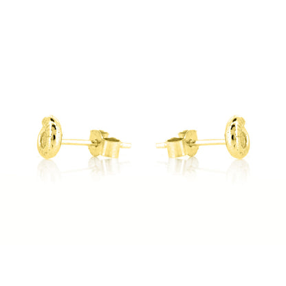 Ammonite Tiny Stud Earrings - Yellow Gold Vermeil Stud Earrings