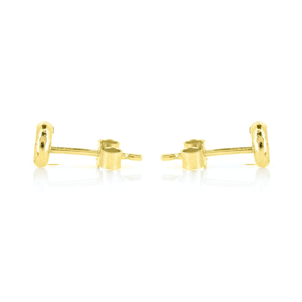 Ammonite Tiny Stud Earrings - Yellow Gold Vermeil Stud Earrings