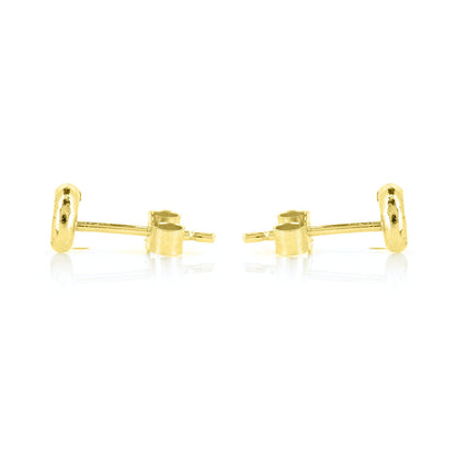 Ammonite Tiny Stud Earrings - Yellow Gold Vermeil Stud Earrings