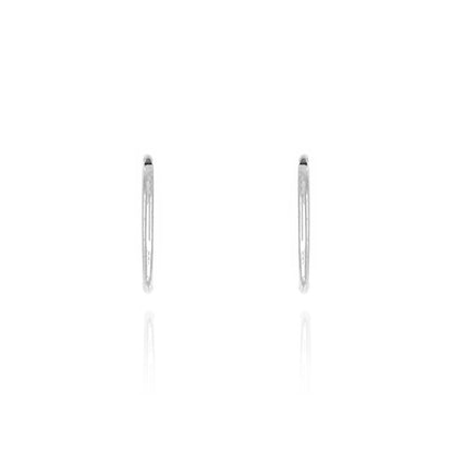 Sleeper Hinged Plain 12mm Solid Hoop Earrings- Sterling Silver Hoop Earrings