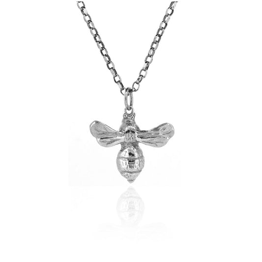 Bee Large Necklace - Sterling Silver Necklace