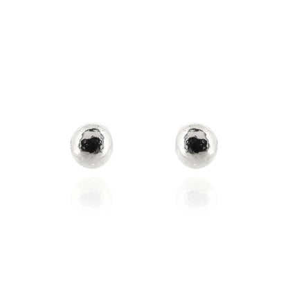 Pebble Ball Stud Earrings - Sterling Silver Stud Earrings