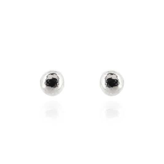 Pebble Ball Stud Earrings - Sterling Silver Stud Earrings