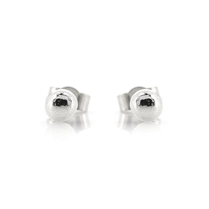 Pebble Ball Stud Earrings - Sterling Silver Stud Earrings
