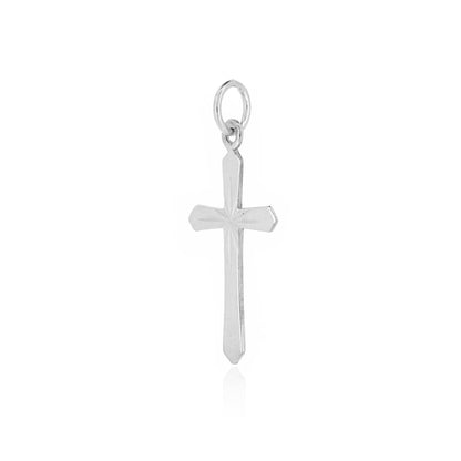 Cross Sunray 25mm Pendant - Sterling Silver Jewellery
