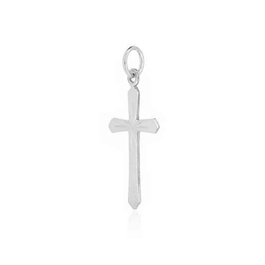 Cross Sunray 25mm Pendant - Sterling Silver Jewellery