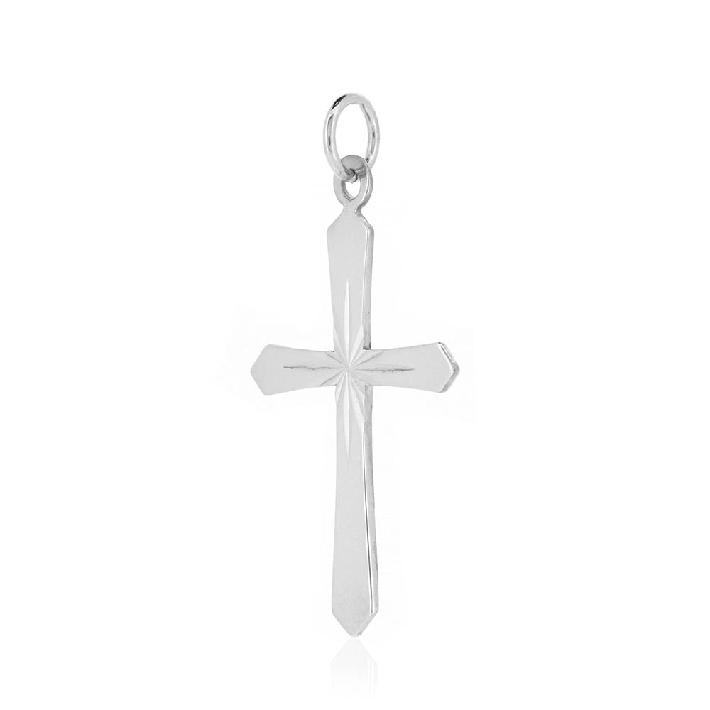 Cross Sunray 32mm Pendant -Sterling Silver Jewellery