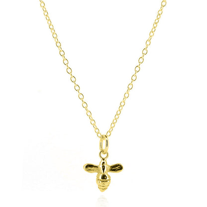 Bee Tiny Necklace - Yellow Gold Vermeil Necklace