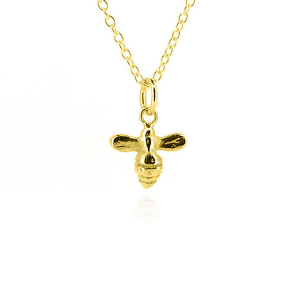 Bee Tiny Necklace - Yellow Gold Vermeil Necklace