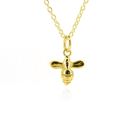 Bee Tiny Necklace - Yellow Gold Vermeil Necklace