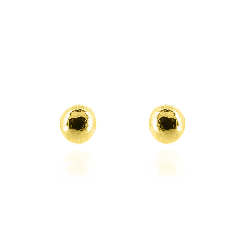 Pebble Ball Stud Earrings - Yellow Gold Vermeil Stud Earrings