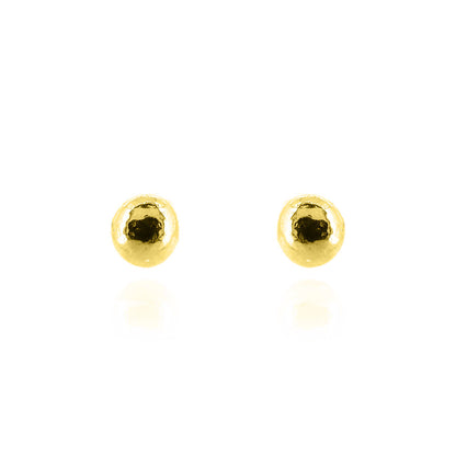 Pebble Ball Stud Earrings - Yellow Gold Vermeil Stud Earrings