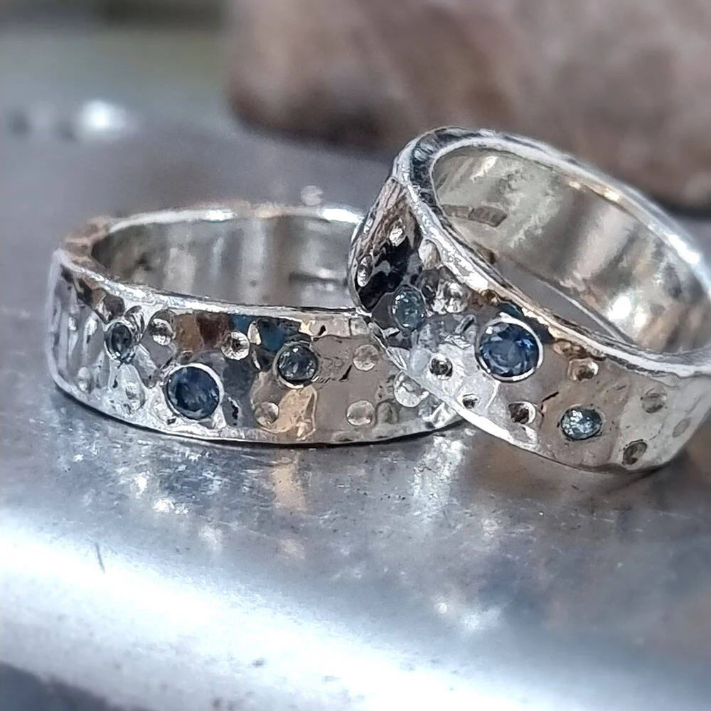 Bespoke Topaz gemstone Wedding Ring by Golden Snowdrop Jewellers in Shaftesbury, near Mere. 