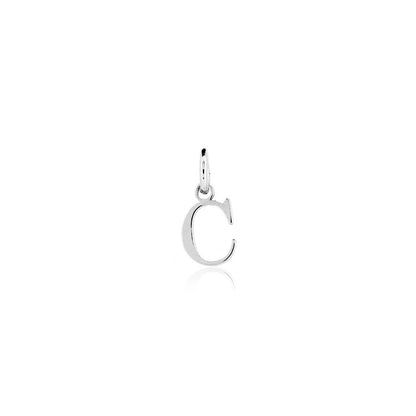 Initial "C" Charm - Sterling Silver Pendants and Charms