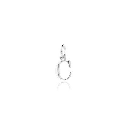 Initial "C" Charm - Sterling Silver Pendants and Charms
