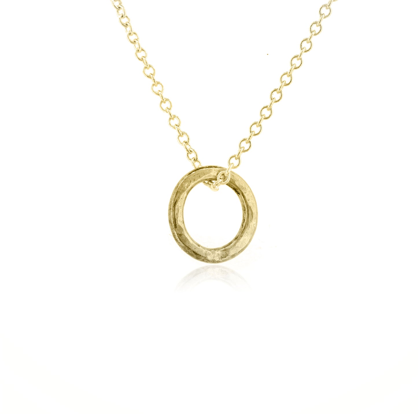 Unity Circle Tiny Pendant - 9ct Yellow Gold Necklace