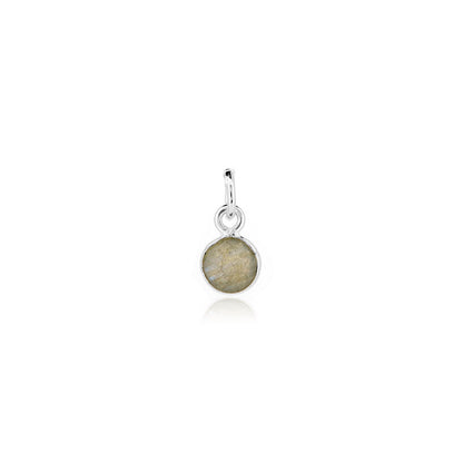 Labradorite November Birthstone Charm - Sterling Silver Jewellery