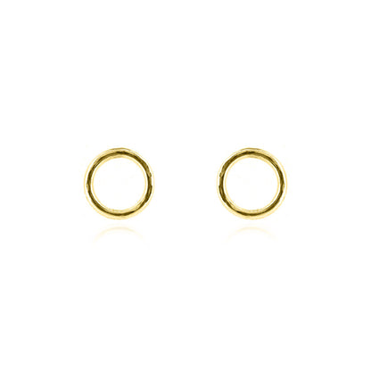 Unity Circle Medium 7mm Stud Earrings - 9ct Yellow Gold Stud Earrings