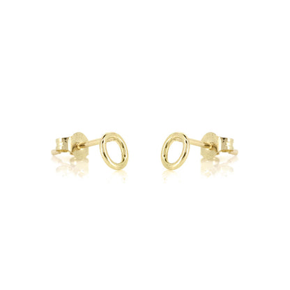 Unity Circle Small 5mm Stud Earrings - 9ct Yellow Gold Stud Earrings