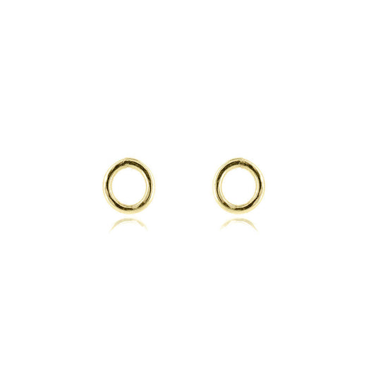 Unity Circle Small 5mm Stud Earrings - 9ct Yellow Gold Stud Earrings